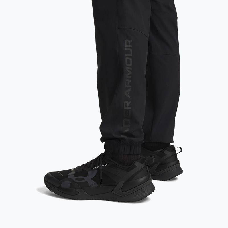Pantaloni de antrenament pentru bărbați Under Armour Tech Utility Woven Pants black/black/steel 4