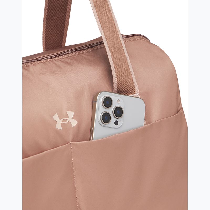 Geantă de antrenament pentru femei Under Armour Studio Lite Duffle 26 l deep almond/bashful pink 4