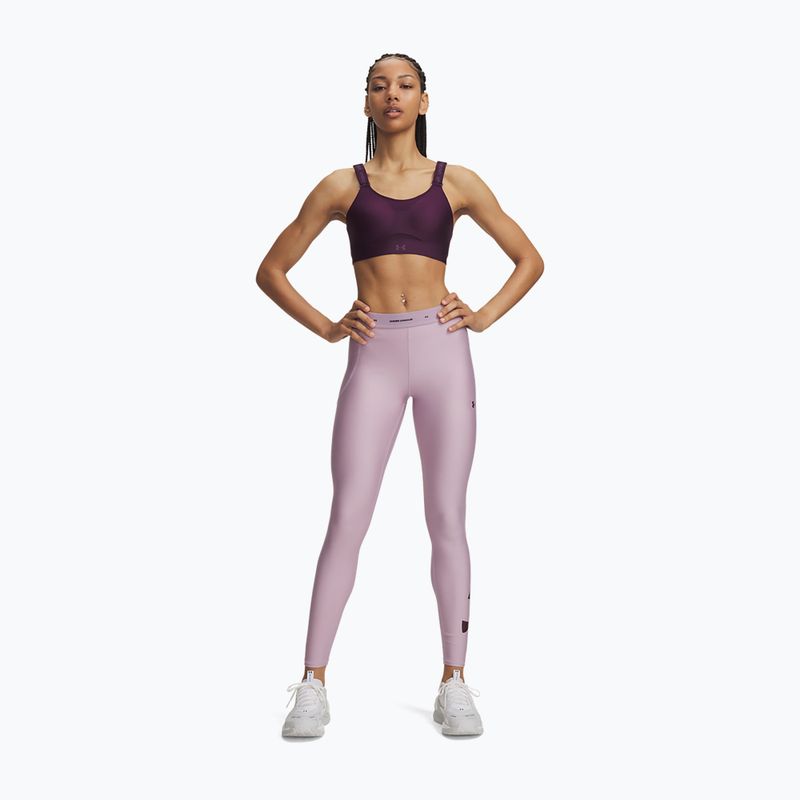 Colanți de antrenament pentru femei Under Armour HeatGear Novelty Leggings mauve pink/ox blood 2