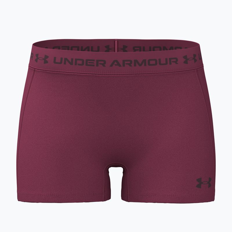 Pantaloni scurți de antrenament pentru femei Under Armour HeatGear Shorty claret/ox blood