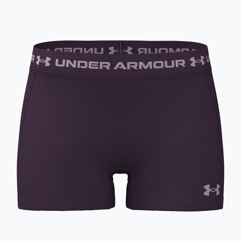 Pantaloni scurți de antrenament pentru femei Under Armour HeatGear Shorty purple echo/mauve pink