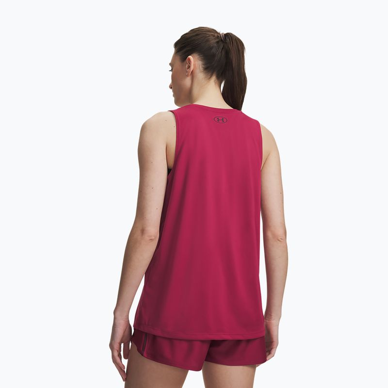 Tricou de antrenament pentru femei Under Armour Tech Tank Solid claret/ox blood 2