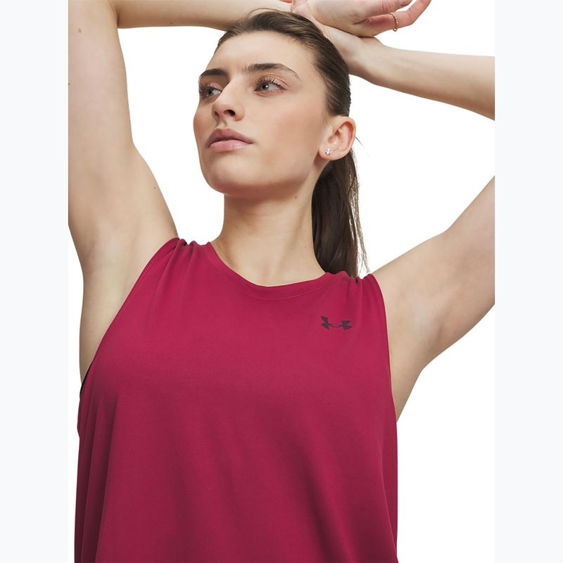 Tricou de antrenament pentru femei Under Armour Tech Tank Solid claret/ox blood 3