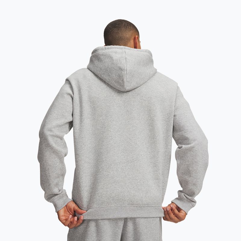Bluză pentru bărbați Under Armour Rival Fleece Hoodie mod gray light heather/white 2