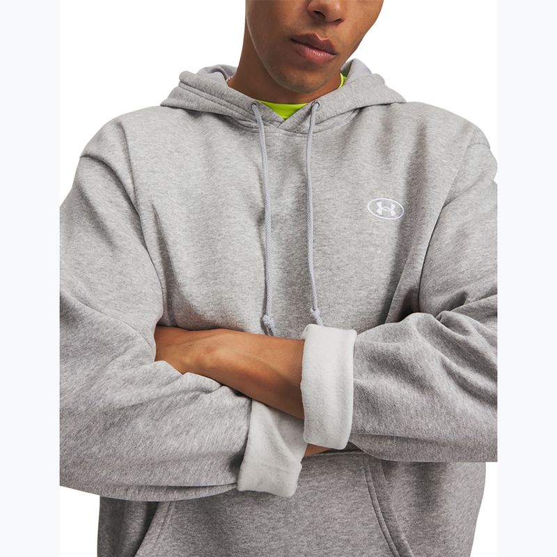 Bluză pentru bărbați Under Armour Rival Fleece Hoodie mod gray light heather/white 3