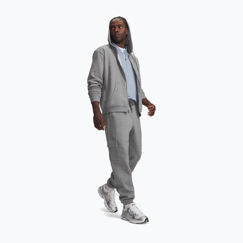 Pantaloni pentru bărbați Under Armour Rival Fleece Cargo castlerock light heather/white 2