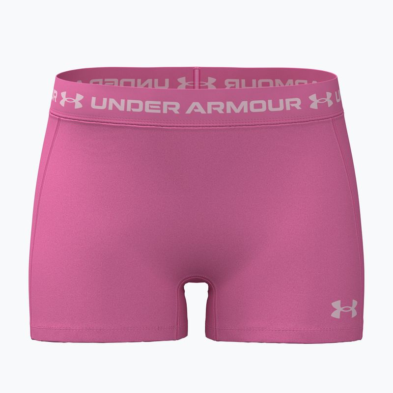 Pantaloni scurți de antrenament pentru femei Under Armour HeatGear Shorty pink frenzy/prime pink