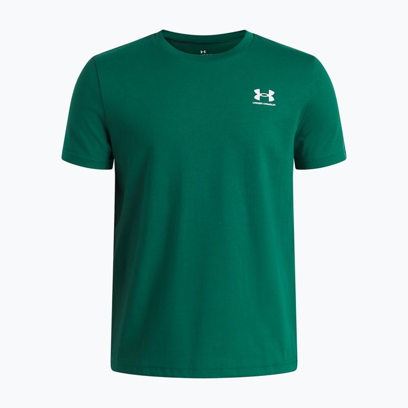 Tricou pentru copii Under Armour Sportstyle Left Chest campus ivy/white