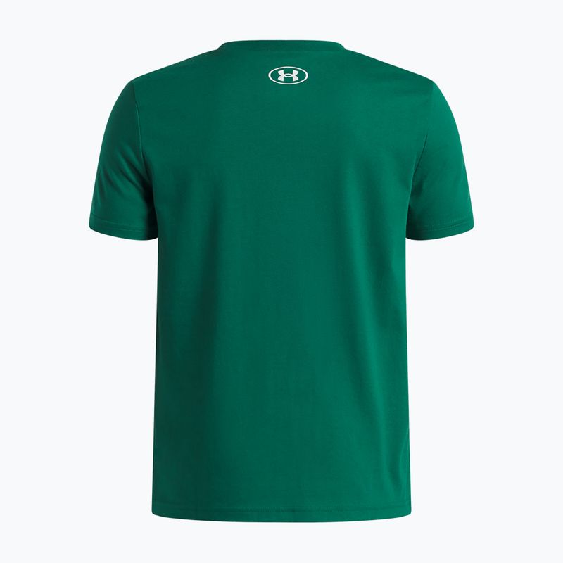 Tricou pentru copii Under Armour Sportstyle Left Chest campus ivy/white 2