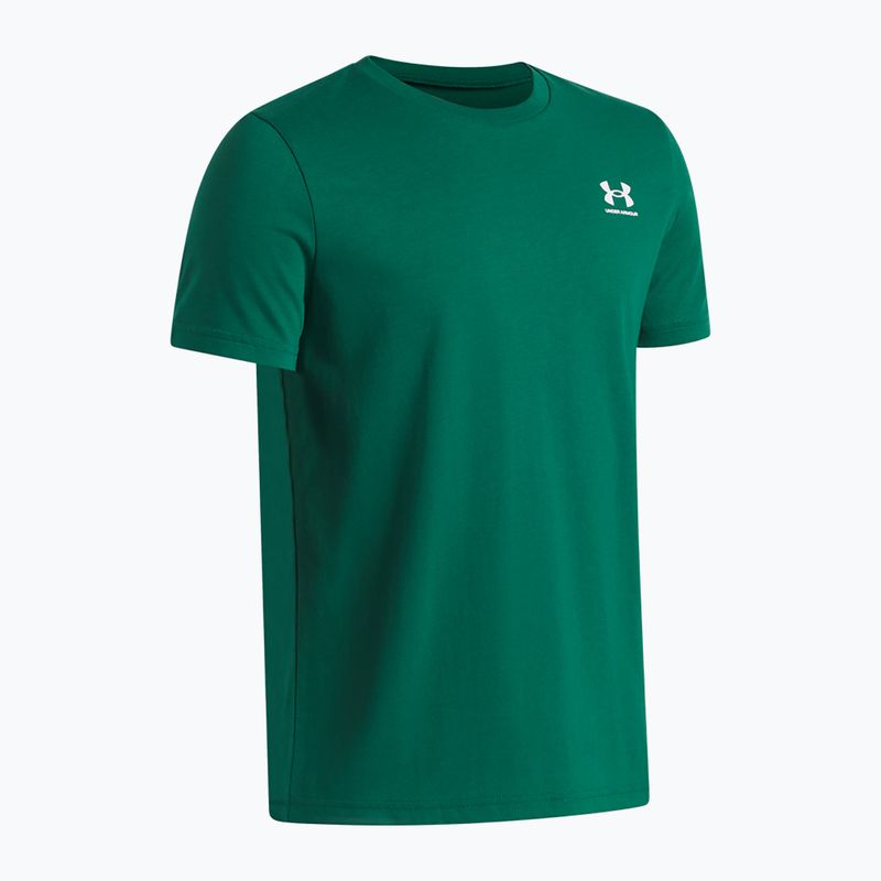 Tricou pentru copii Under Armour Sportstyle Left Chest campus ivy/white 3