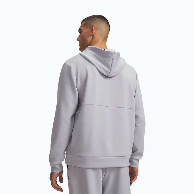 Bluză pentru bărbați Under Armour Flex Fleece Hoodie mod gray/black 2