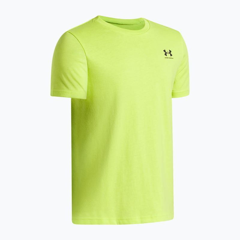 Tricou pentru copii Under Armour Sportstyle Left Chest green citrine/black 3
