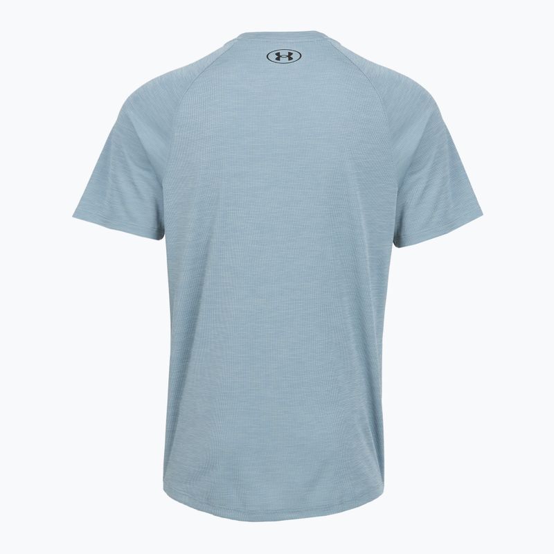 Tricou de antrenament bărbați Under Armour Tech Textured blue wind/black 2