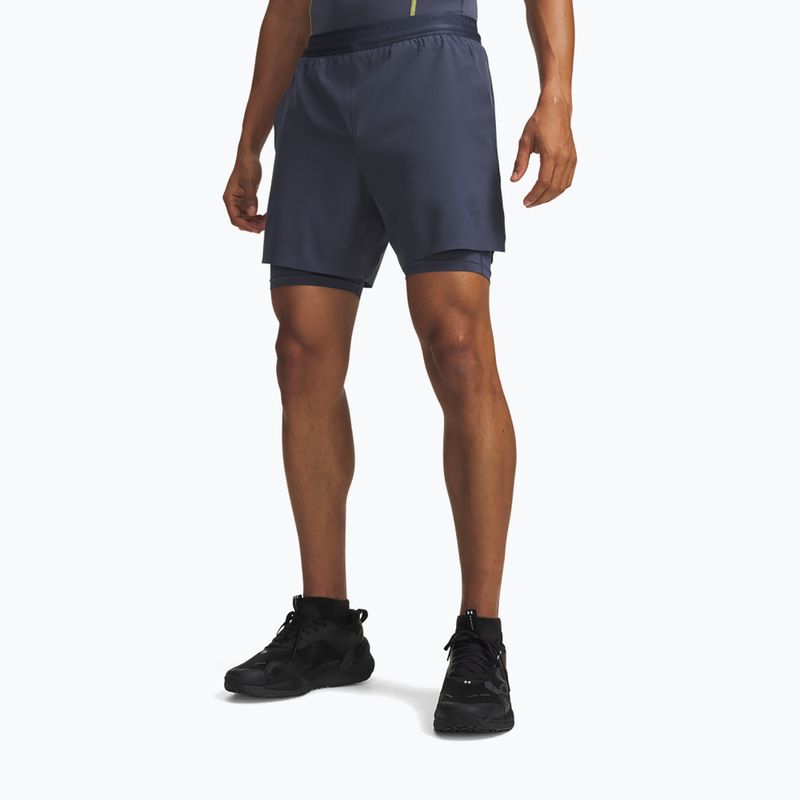 Pantaloni scurți de antrenament pentru bărbați Under Armour Vanish Elite 2IN1 Shorts downpour gray/downpour gray