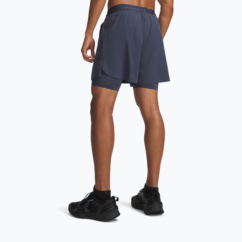 Pantaloni scurți de antrenament pentru bărbați Under Armour Vanish Elite 2IN1 Shorts downpour gray/downpour gray 3