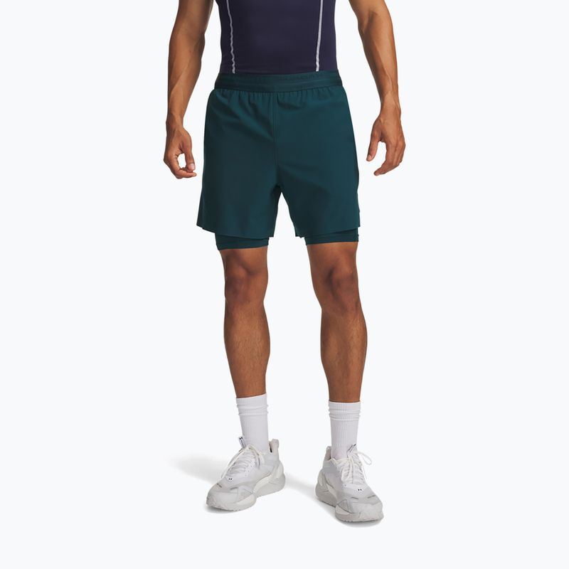Pantaloni scurți de antrenament pentru bărbați Under Armour Vanish Elite 2IN1 Shorts arden green/arden green