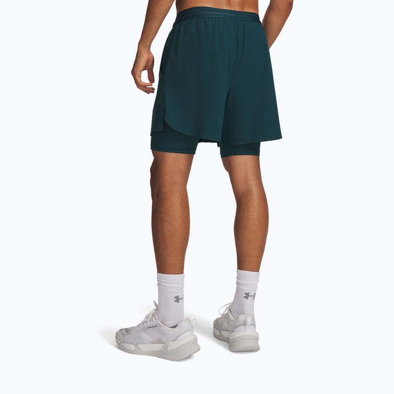Pantaloni scurți de antrenament pentru bărbați Under Armour Vanish Elite 2IN1 Shorts arden green/arden green 3
