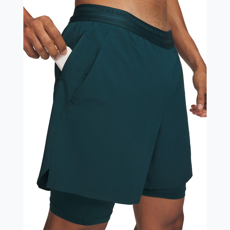 Pantaloni scurți de antrenament pentru bărbați Under Armour Vanish Elite 2IN1 Shorts arden green/arden green 4