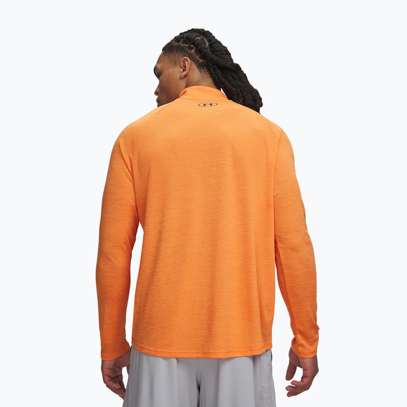 Bluză pentru bărbați Under Armour Tech Textured 1/2 Zip LS outrageous orange/black 2