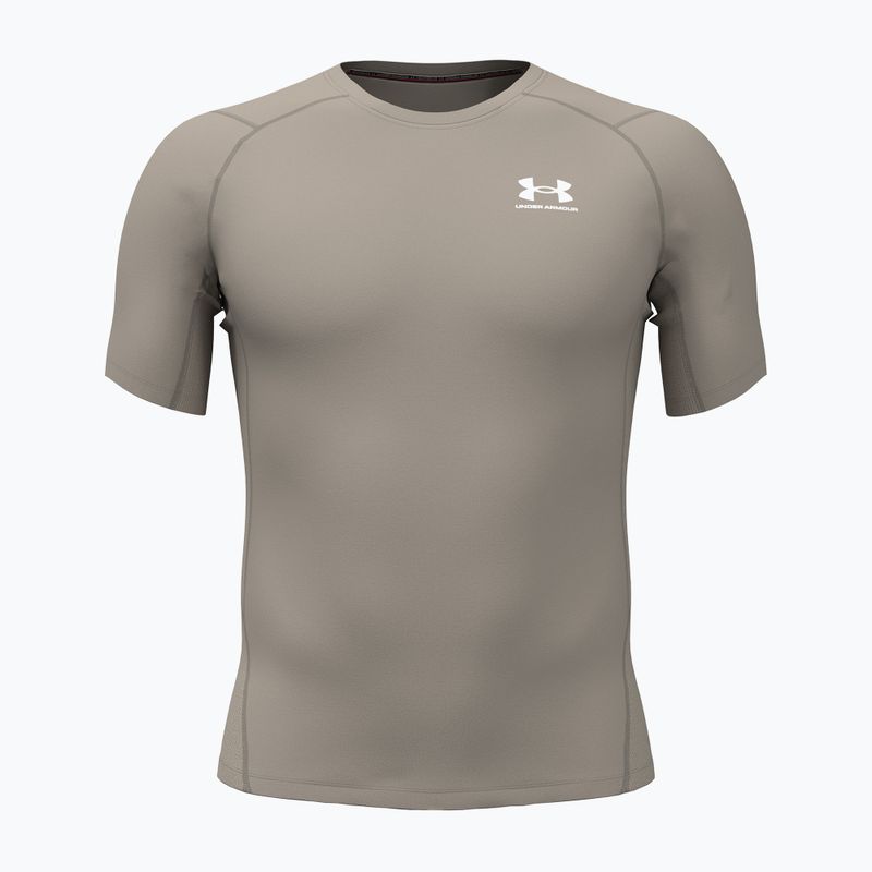 Tricou de antrenament bărbați Under Armour HG Armour Comp timberwolf taupe/white