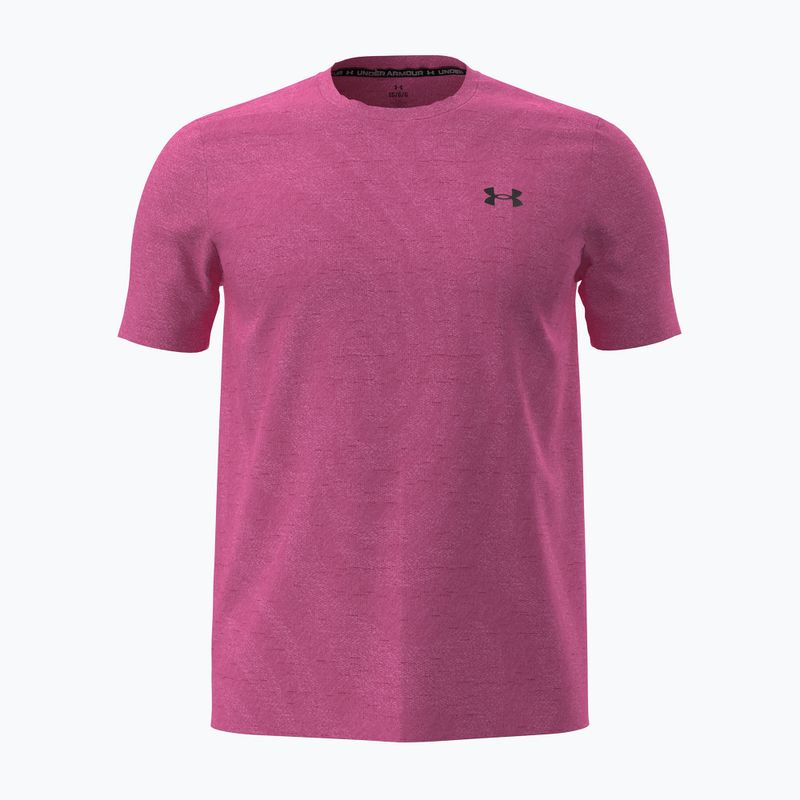 Tricou de antrenament bărbați Under Armour Vanish Seamless Novelty SS pink frenzy/ultimate black