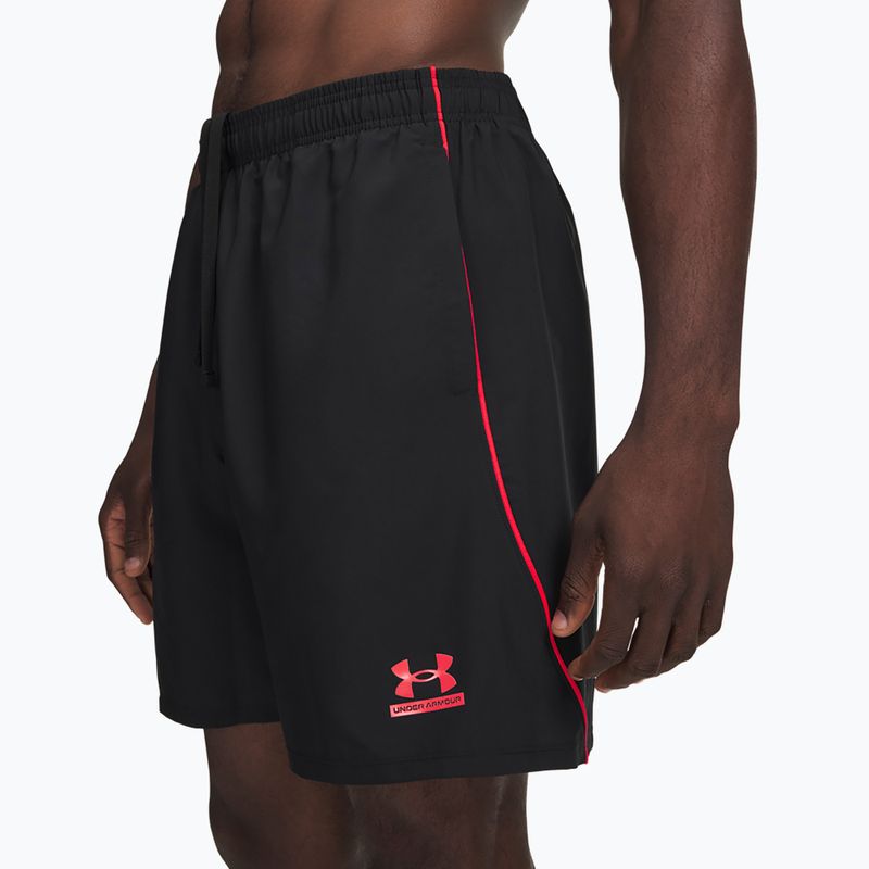 Pantaloni scurți de antrenament pentru bărbați Under Armour Tech Sport black/racer red/racer red 4