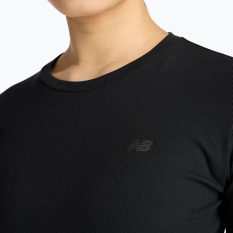 Bluză cu mânecă lungă pentru femei New Balance Micro-Rib negru 4