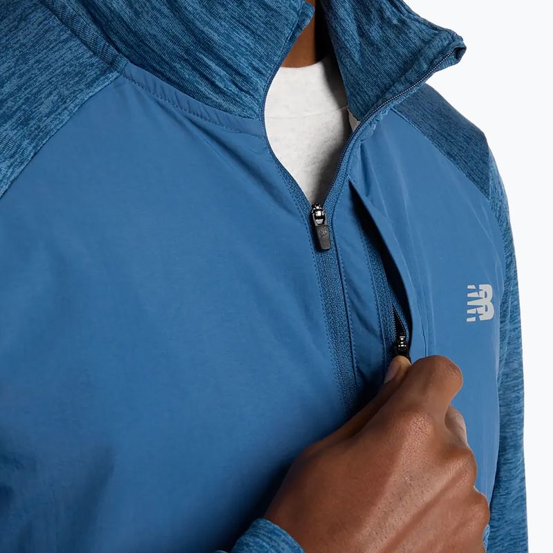 Longsleeve de alergare pentru bărbați New Balance Athletics Heat Grid 1/2 Zip dark shoreline 5