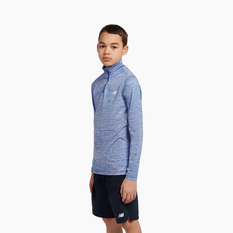 Bluză pentru copii New Balance Athletics Quarter Zip Funnel blue gemstone 4