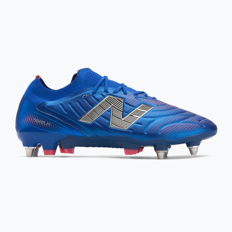 Ghete de fotbal New Balance Tekela Elite Low V5 SG albastre 2