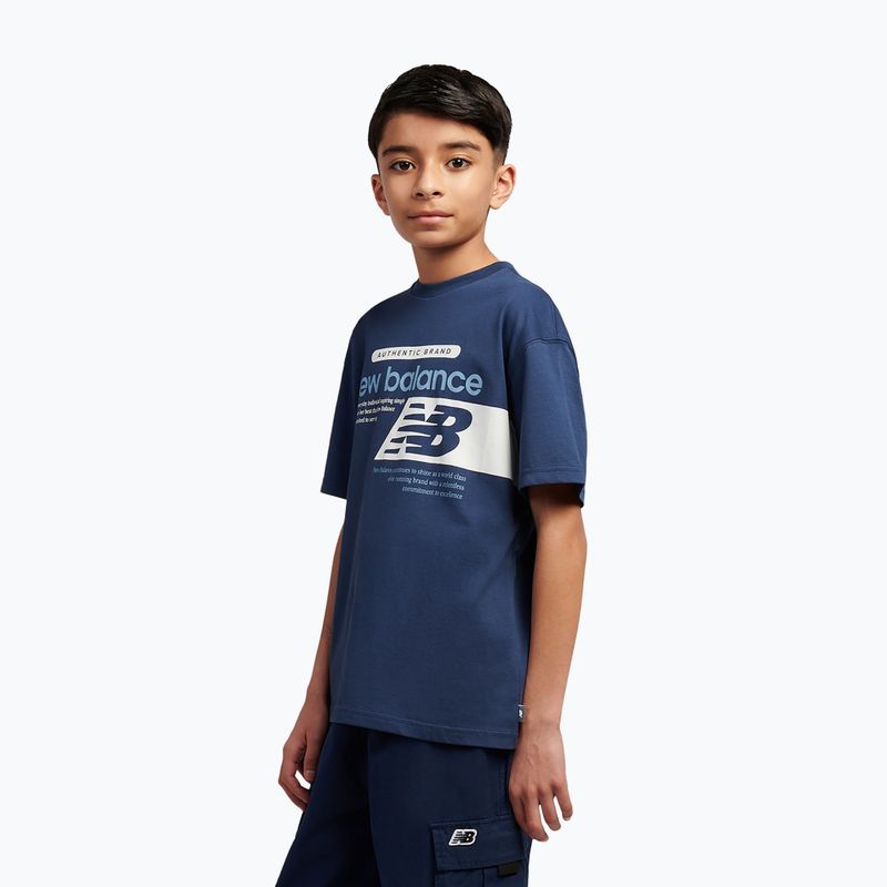 Tricou pentru copii New Balance Authentic Brand Players Graphic Tee nb navy 4
