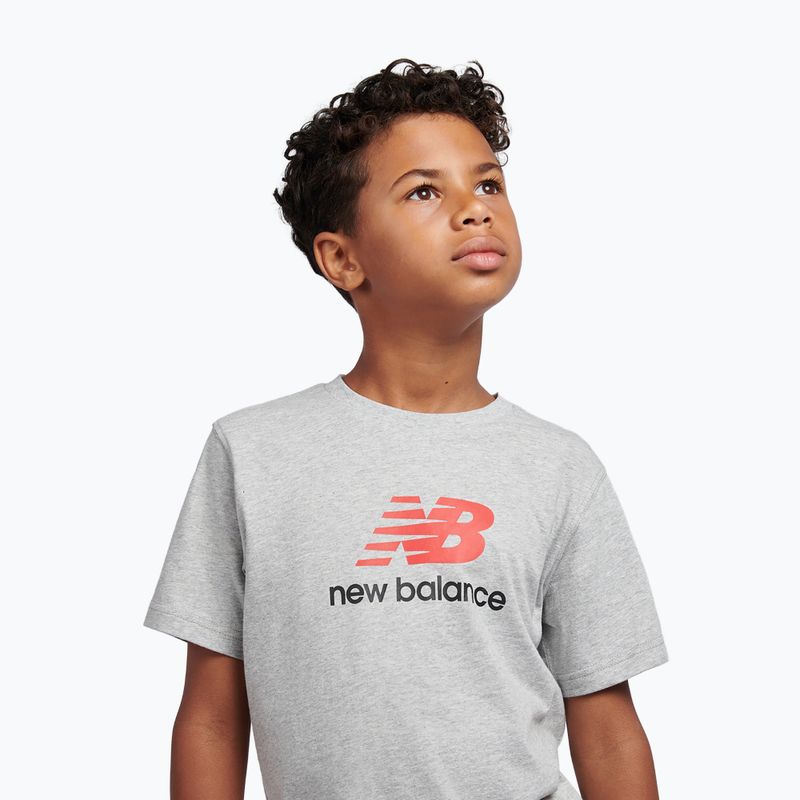 Tricou pentru copii New Balance Jersey Stacked Logo Tee athletic grey heather 5