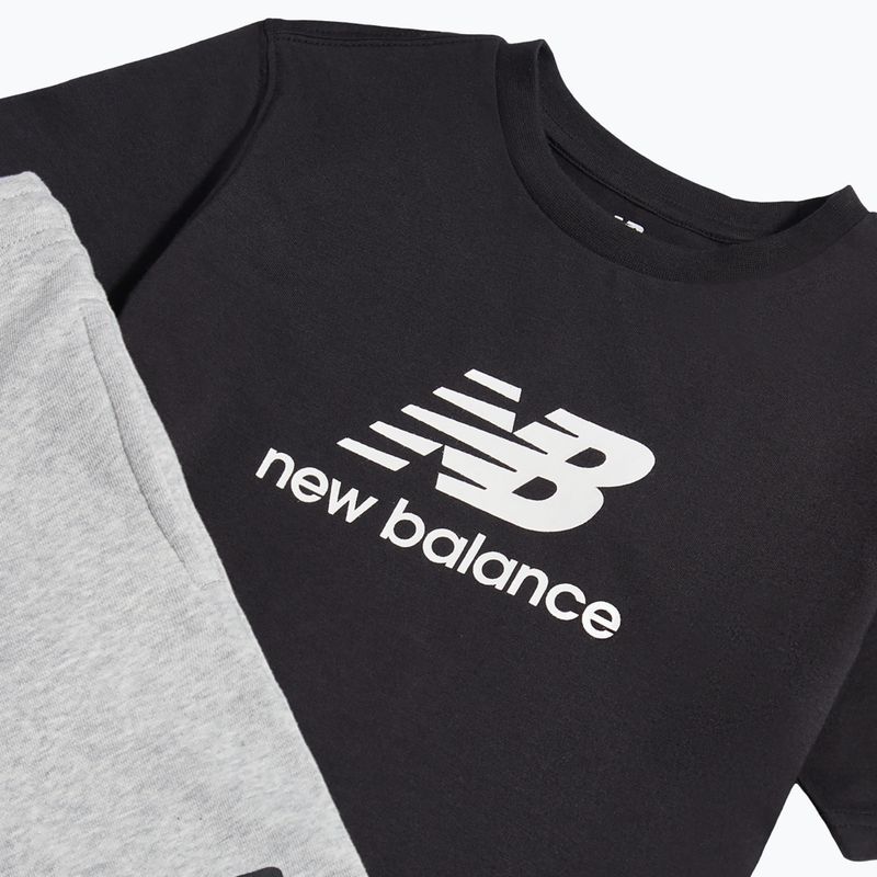 Set pentru copii New Balance Stacked Logo Tee & FT Short nb caviar 10