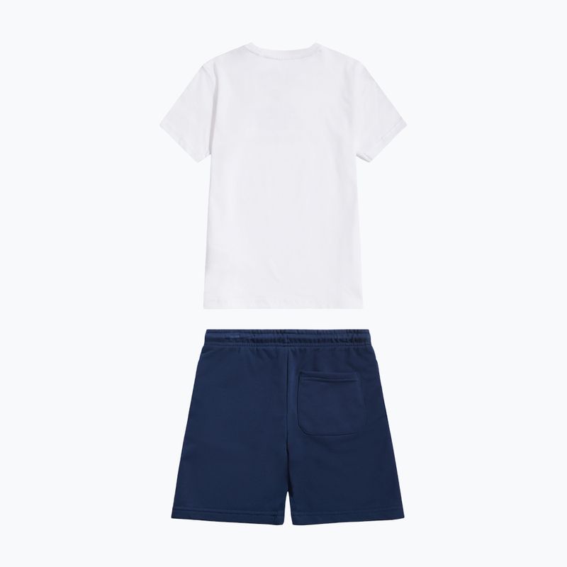 Set pentru copii New Balance Stacked Logo Tee & FT Short nb bright white 9