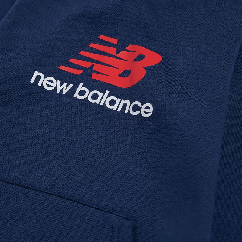 Bluză pentru copii New Balance BB Stacked Logo Hoodie nb navy 3