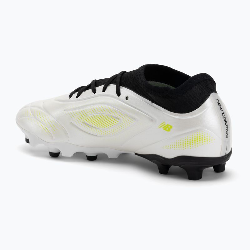 Ghete de fotbal pentru copii New Balance Tekela Team Low JR FG albe 3
