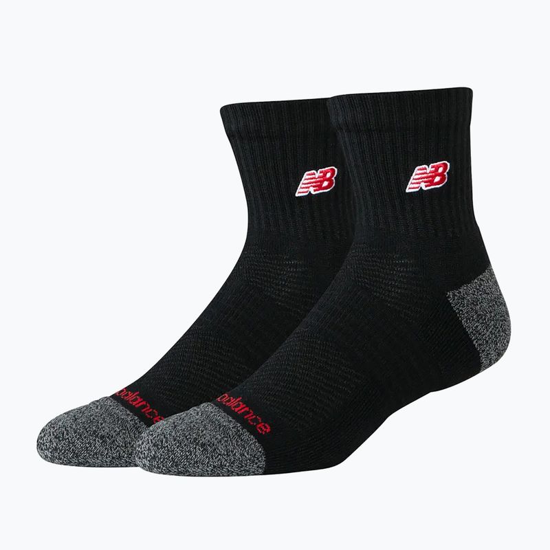 Șosete New Balance Active Premium Crew Quarter 2 pairs black