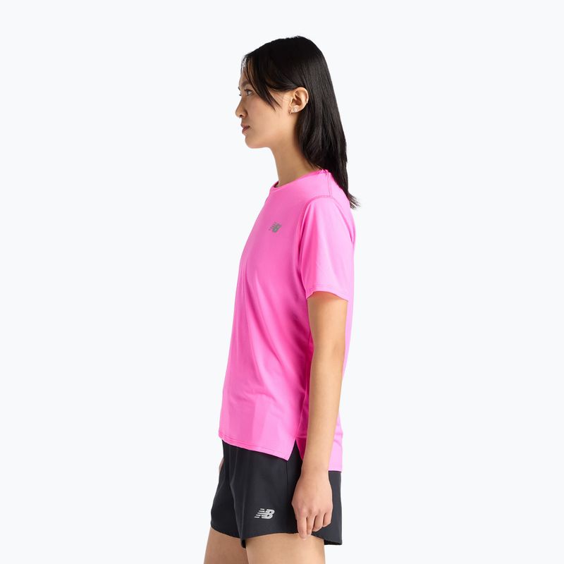 Tricou de alergare pentru femei New Balance Essentials pink heat 3