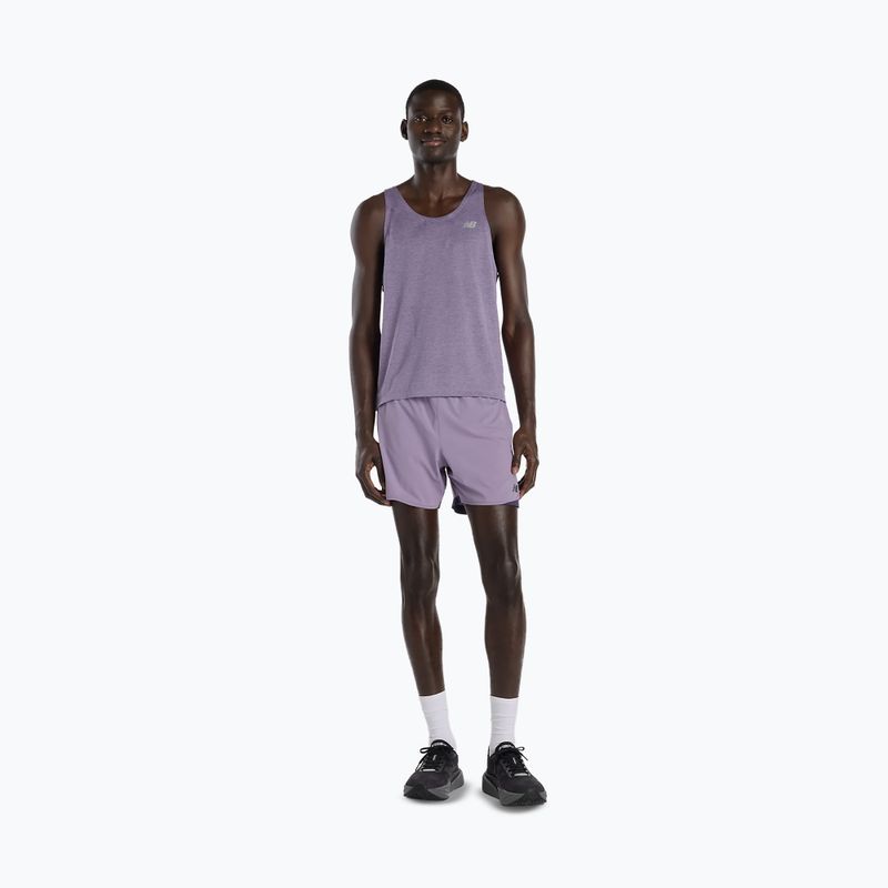 Tricou pentru bărbați New Balance Singlet Athletics candied violet heather 2