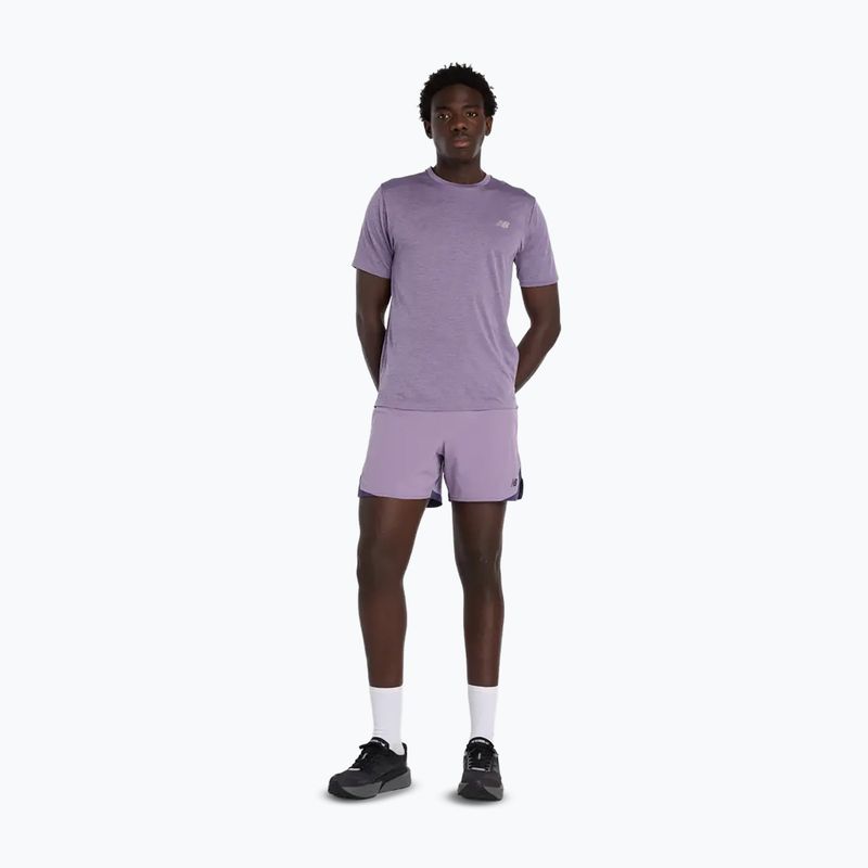Tricou pentru bărbați New Balance Athletics Run candied violet heather 2