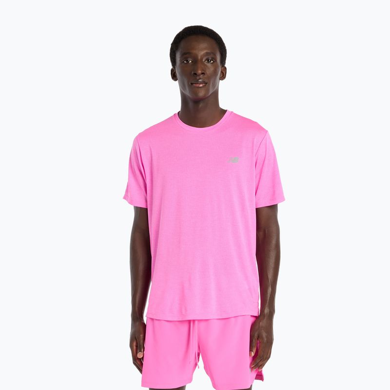 Tricou pentru bărbați New Balance Athletics Run pink heat heather