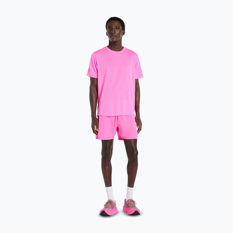 Tricou pentru bărbați New Balance Athletics Run pink heat heather 2