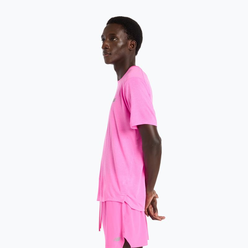 Tricou pentru bărbați New Balance Athletics Run pink heat heather 4