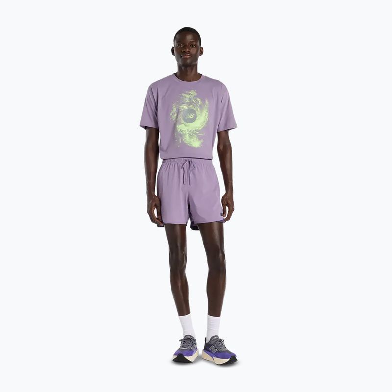 Pantaloni scurți de alergare pentru bărbați New Balance Run Essentials 5" candied violet 2