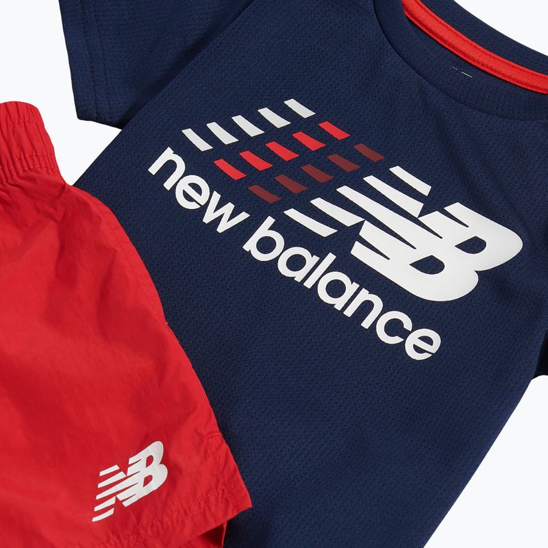 Set pentru copii New Balance Contrast Athletic Tee & Nylon Short nb navy 3
