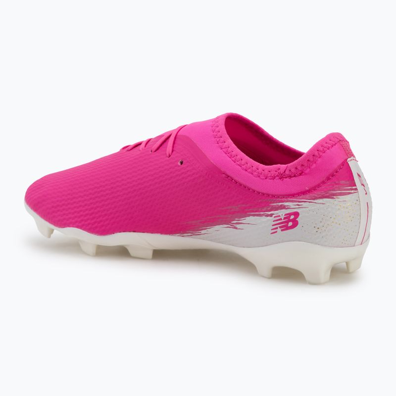 Încălțăminte de fotbal pentru copii New Balance Furon Team V8 FG pink heat/sea salt/gold metallic 3