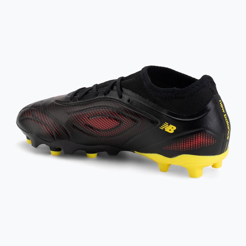 Încălțăminte de fotbal pentru copii New Balance Tekela Team V5 black 100/punch yellow/fire cracker 3