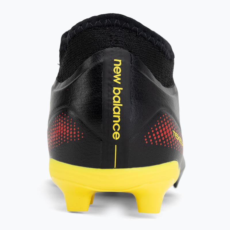 Încălțăminte de fotbal pentru copii New Balance Tekela Team V5 black 100/punch yellow/fire cracker 6