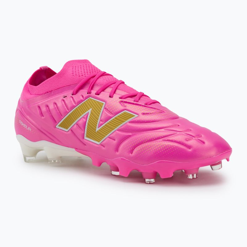 Încălțăminte de fotbal New Balance Tekela Pro Low V5 FG pink heat/metallic gold/pink satin