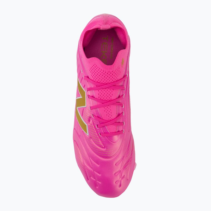 Încălțăminte de fotbal New Balance Tekela Pro Low V5 FG pink heat/metallic gold/pink satin 5